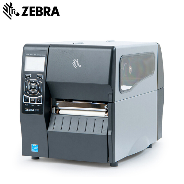 Zebra 斑馬zt210/zt230打印機工業級二維碼標簽打印機熱轉印水洗嘜熱敏不干膠條碼打印機